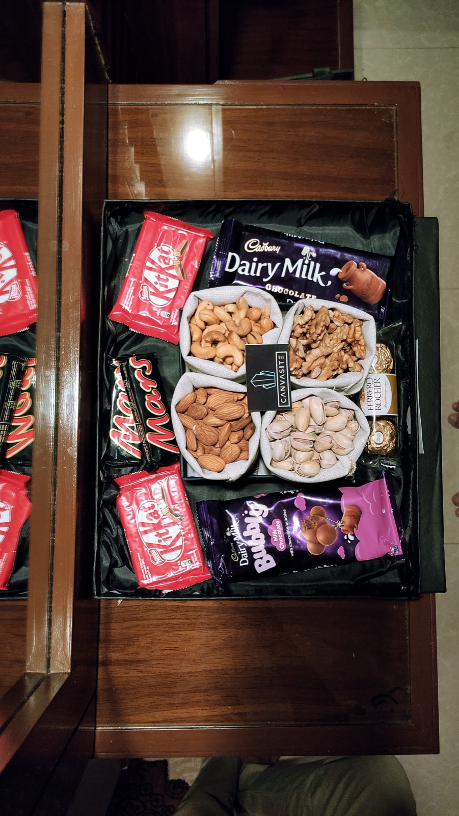 Chocolate assortment box with Dairy Milk and Lindt