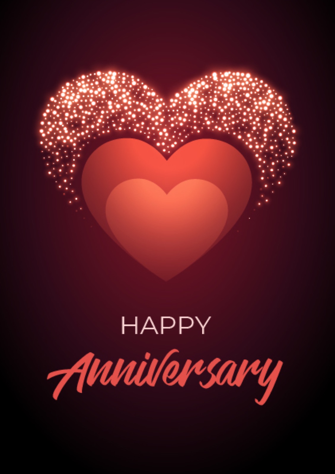 Happy Anniversary — glowing heart