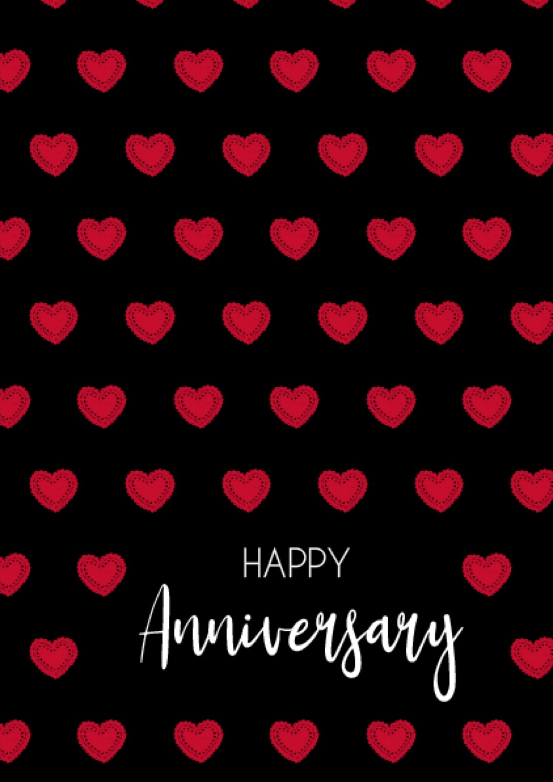 Happy Anniversary — heart pattern
