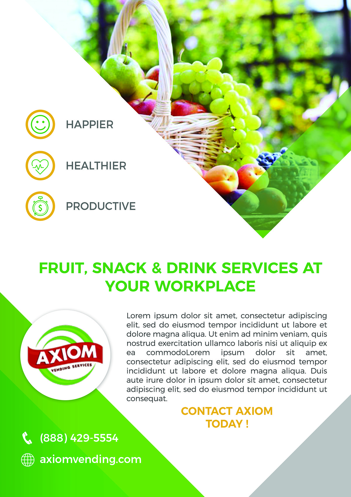 Axiom Vending — Workplace Services Flyer — image 2