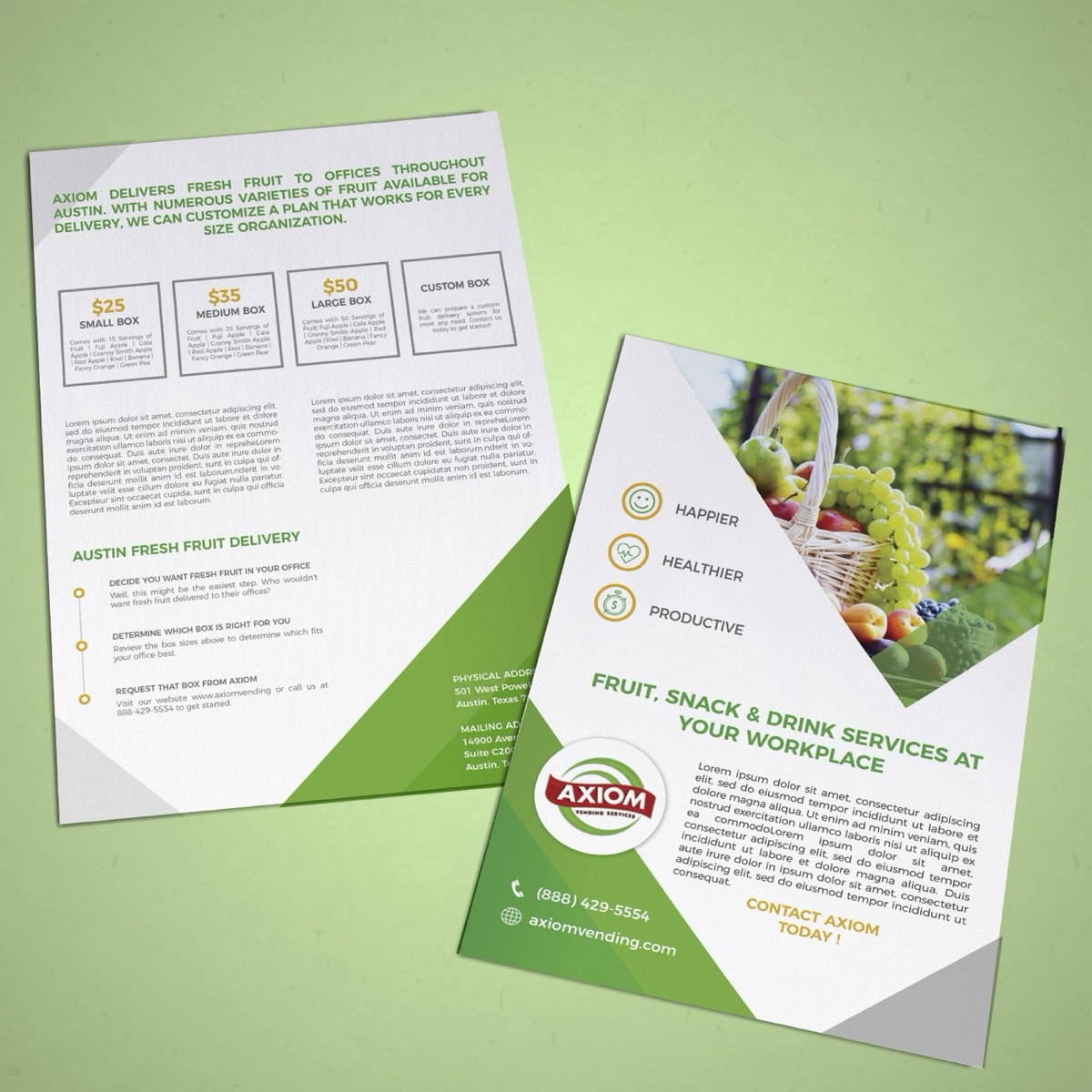 Axiom Vending — Workplace Services Flyer — image 3