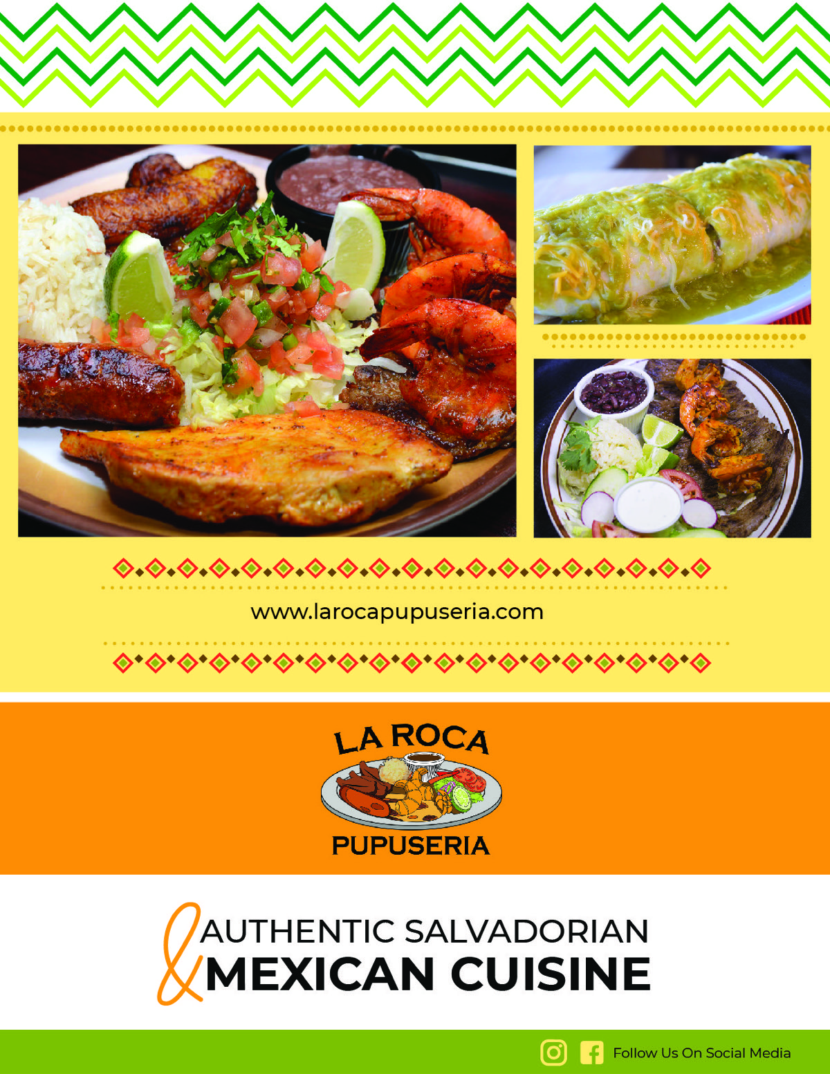 La Roca Pupuseria — Restaurant Menu