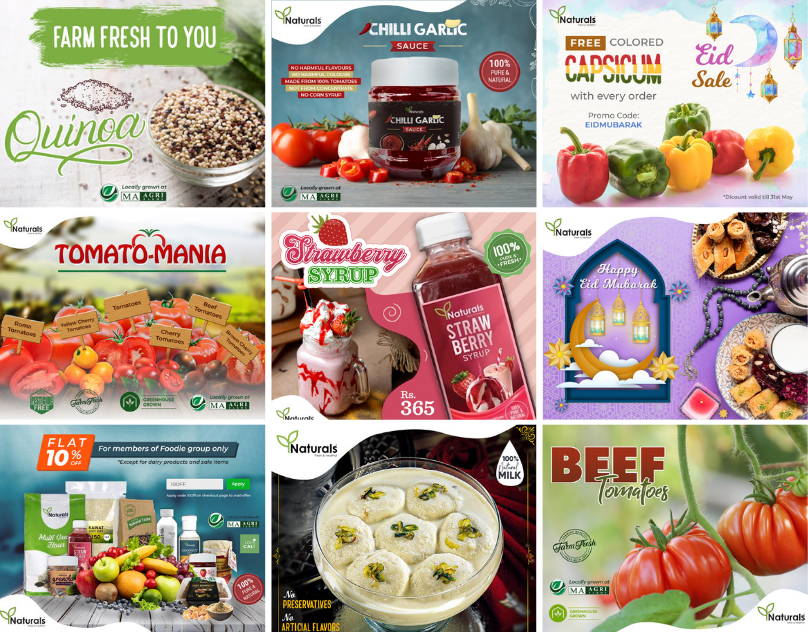 Naturals.pk — Fresh Produce Social Posts