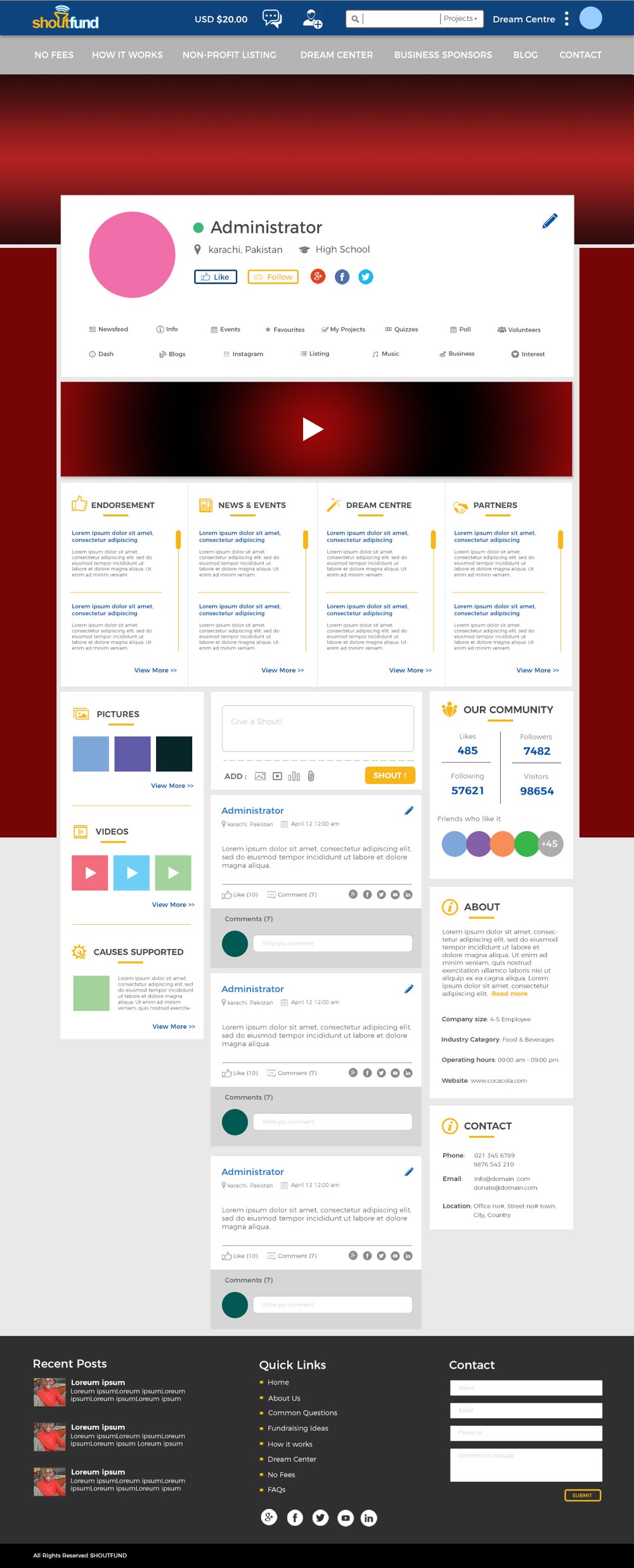 Shoutfund — Crowdfunding Platform UI — image 2