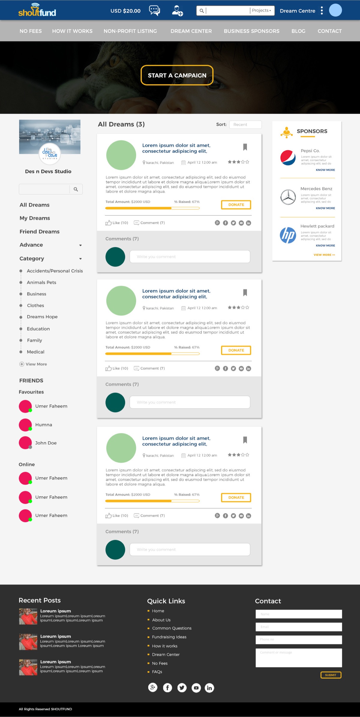 Shoutfund — Crowdfunding Platform UI — image 5