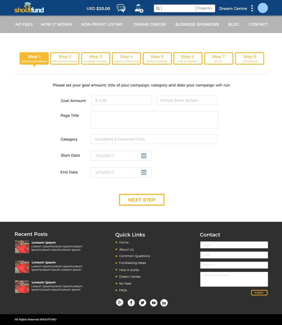 Shoutfund — Crowdfunding Platform UI — image 12